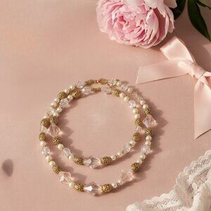 Vintage 1928 Collection Beaded Filigree Necklace 16"